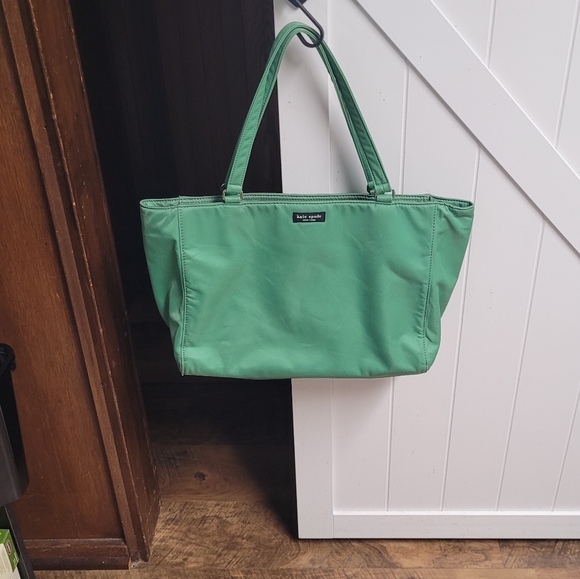 Vintage Kate Spade Nylon Green Shoulder Bag - Picture 3 of 10